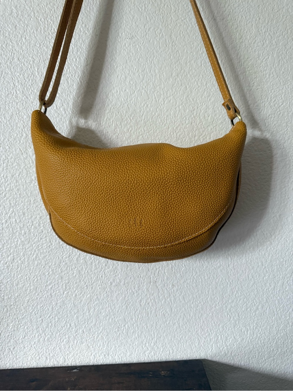 Leather Portland Leather Koala Crossbody Bag in Mustard/sunshine